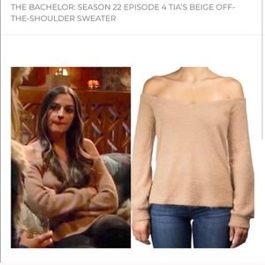 Saylor Beige Off the Shoulder Sweater🦋